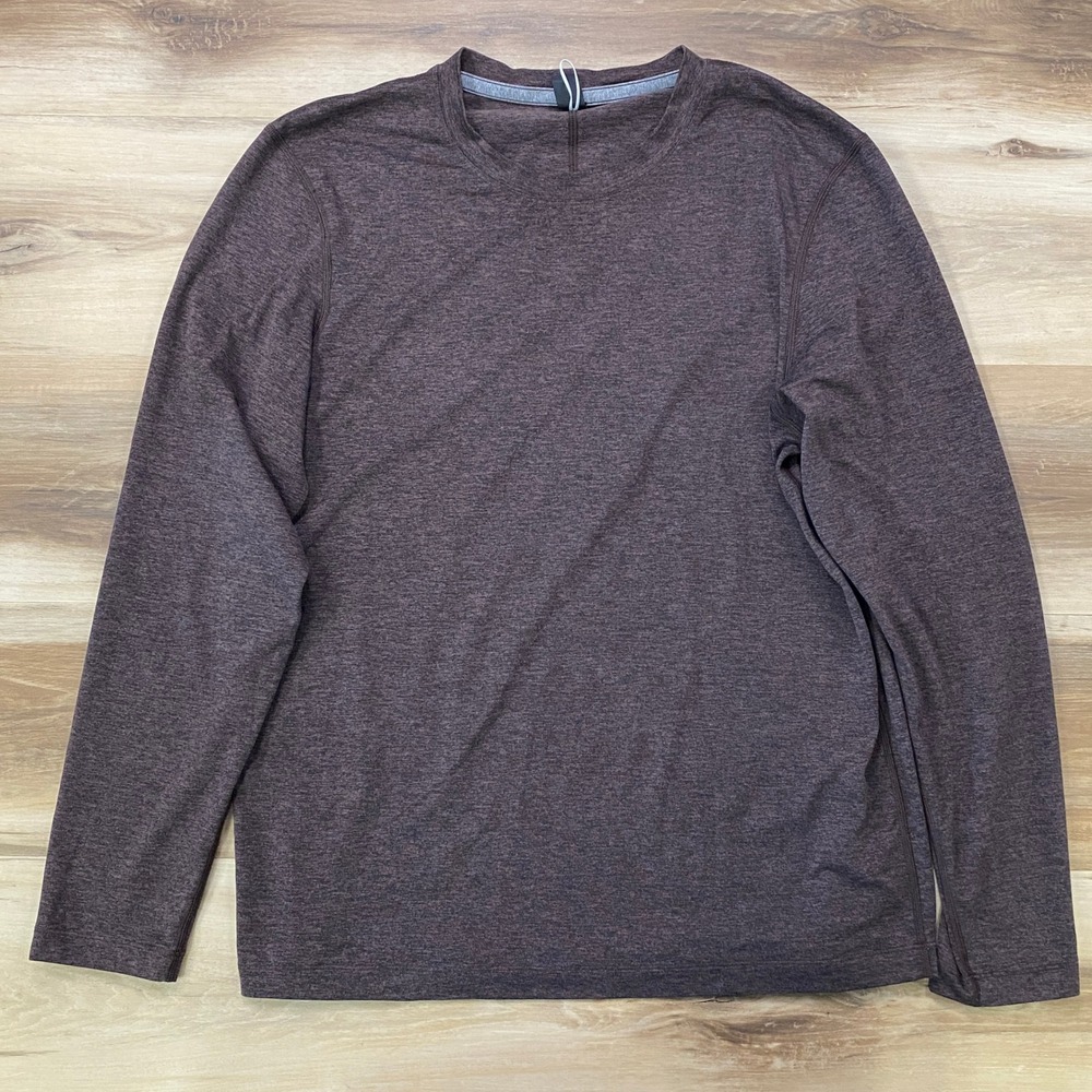 Lululemon EasySet Training Shirt Size Small Maroon Heather Long Sleeve
